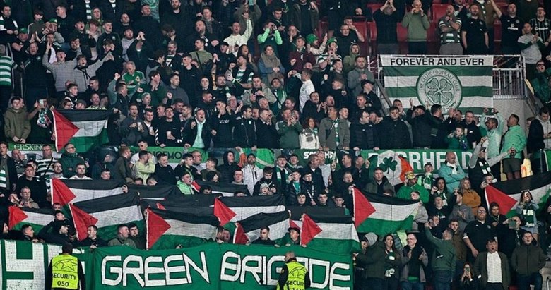 Celtic taraftarlarının İsrail’in saldırılarına tepkisi sürüyor