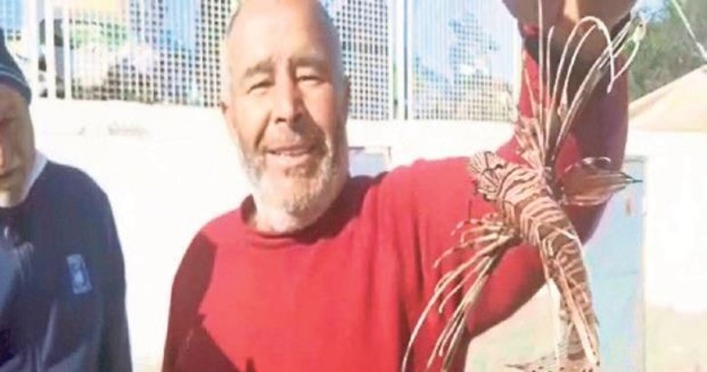 Kuşadası’nda istilacı aslan balığı yakalandı