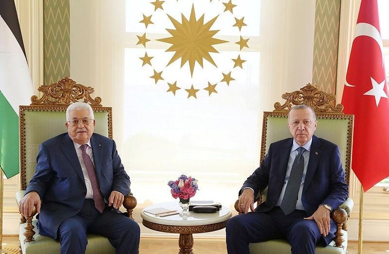 Başkan Erdoğan, Filistin Devlet Başkanı Mahmud Abbas ile görüştü