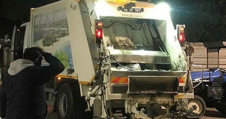 Fethiye’de çöp kamyonunda patlayan madde işçinin yüzünü yaktı