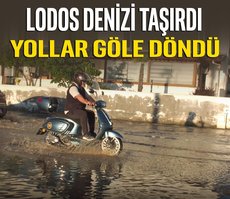 Balıkesir’de deniz taştı, yollar göle döndü