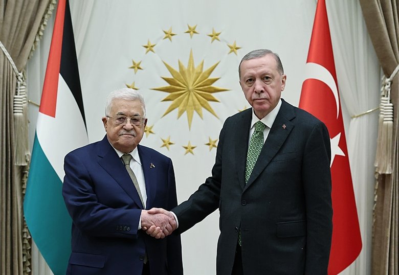Başkan Erdoğan Mahmud Abbas ile görüştü