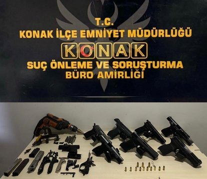 İzmir’de kaçak silah atölyesi baskını: 3 gözaltı