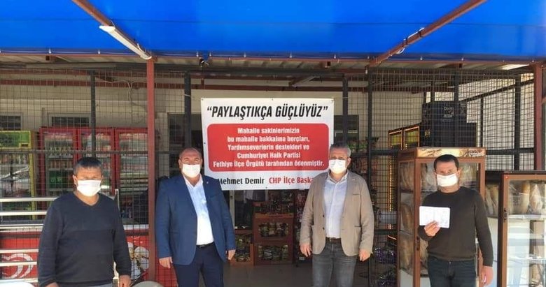 CHP Fethiye İlçe Başkanı Mehmet Demir yine işbaşında! Veresiye defterini reklam malzemesi yaptı