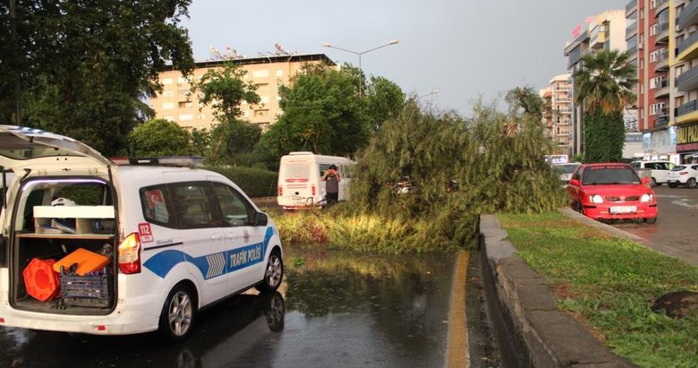 Aydın’da etkili olan fırtına ortalığı birbirine kattı