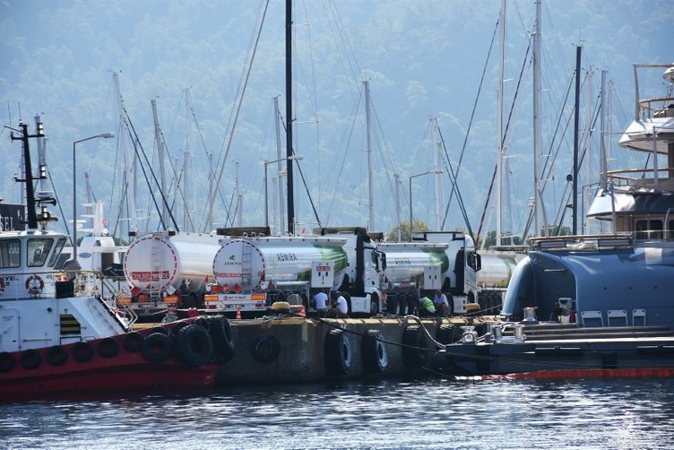 Muğla Marmaris’teki lüks yat ’Flying Fox’un deposu bir servete doluyor