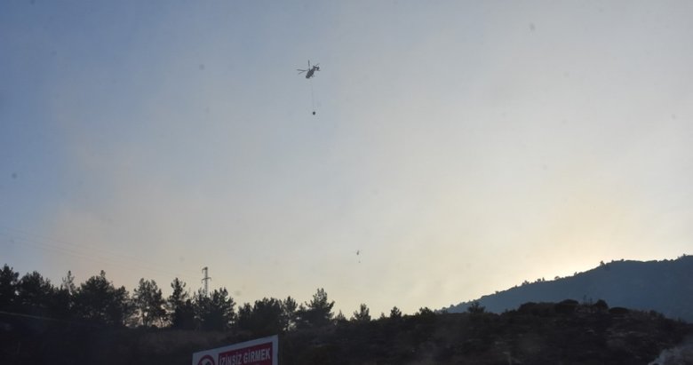 Menderes’te korkutan orman yangını! Havadan müdahale tekrar başladı