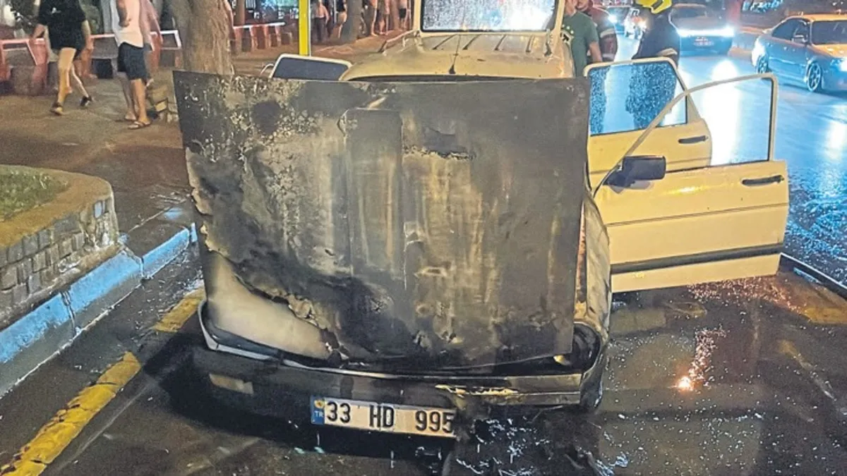 Aydın’da seyir halindeki otomobil alev aldı