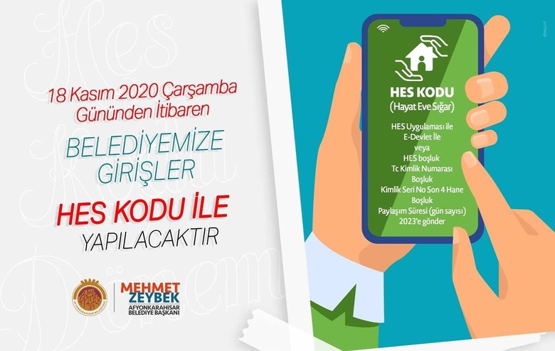 Afyonkarahisar Belediyesine HES kodu ile girilecek