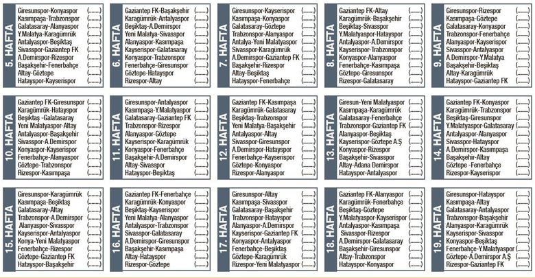 2021-2022 sezonu süper lig ilk yarı fikstürü