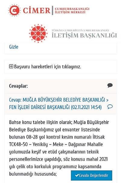 O yolların yapımı programımızda yok