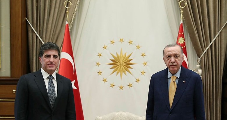 Erdoğan, IKBY Başkanı Barzani’yi kabul etti