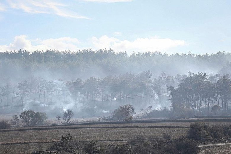 Çanakkale’deki yangında soğutma çalışmaları devam ediyor: Köy boşaltıldı, çiftlikler zarar gördü