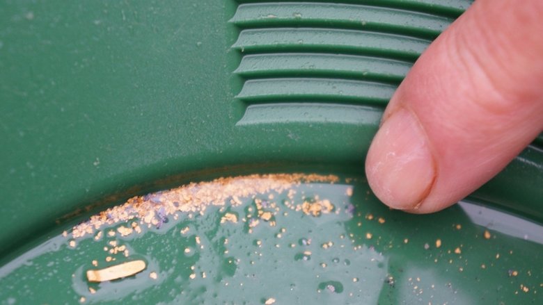 Buz gibi suya aldırış etmeden altın avına çıktılar