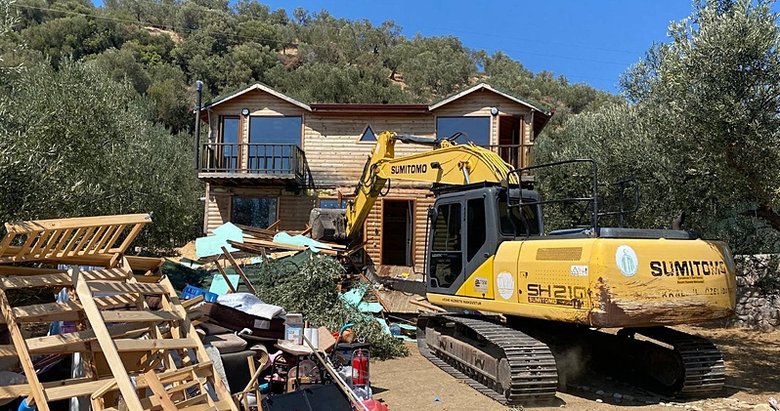 Çanakkale’de kaçak yapılara müsaade yok: 22 yapı yıkıldı