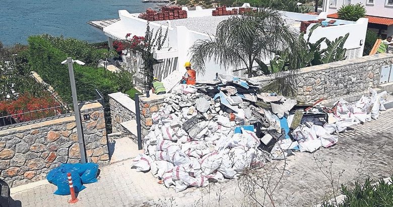 Özdil’in villasının 25 metrekarelik kaçak bölümü yıkıldı