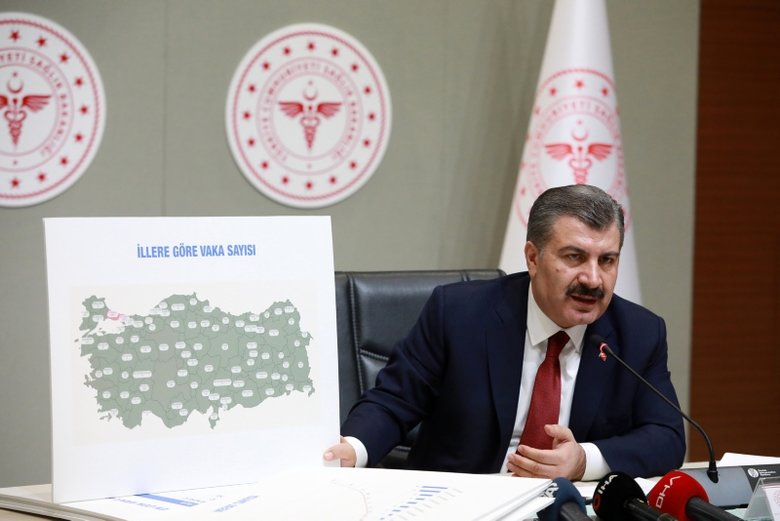 Sağlık Bakanı Koca ilk kez açıkladı! İşte koronavirüsün illere göre dağılımı