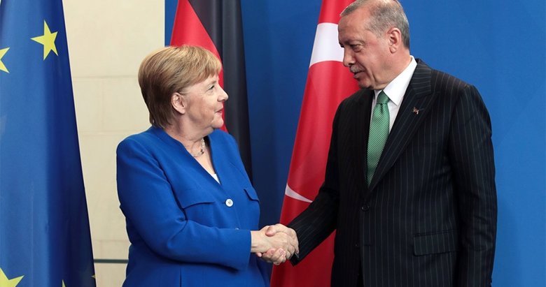 Son dakika: Başkan Erdoğan, Almanya Başbakanı Merkel’le görüştü