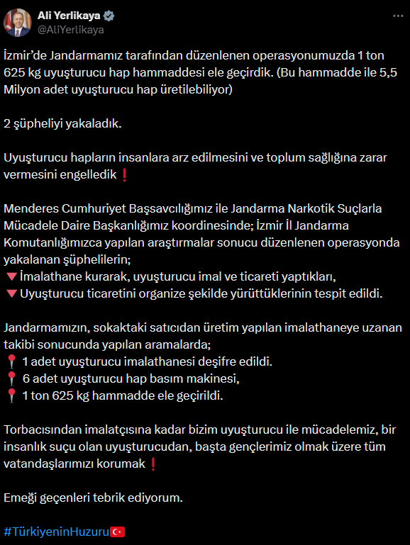 SON DAKİKA: İzmir’de uyuşturucu operasyonu! Tonlarca ele geçirildi