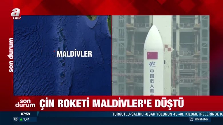 Son dakika: Çin roketi Maldivler'e düştü