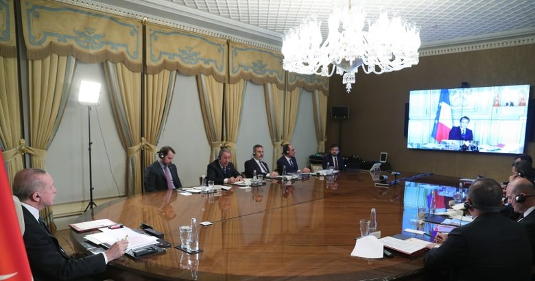 Başkan Erdoğan Avrupalı liderlerle video konferansla görüştü