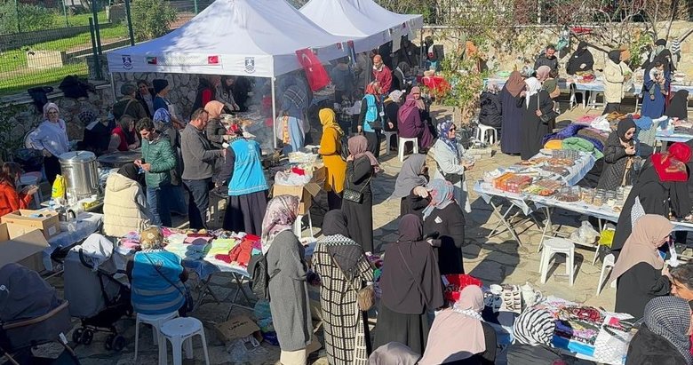 Bodrum’da Filistin çarşısına yoğun ilgi
