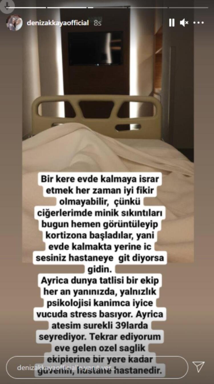 Deniz Akkaya hastaneye kaldırıldı! 'Koronavirüs ciğerlerime kadar indi'