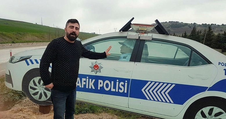 Ehliyetsiz sürücüye maket şoku