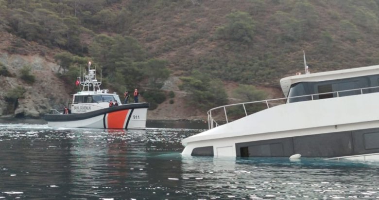 Fethiye’de batan teknedeki 3 kişi kurtarıldı