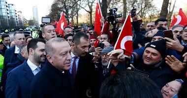 Başkan Recep Tayyip Erdoğan'a Londra'da sevgi seli