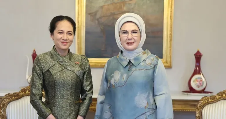 Emine Erdoğan, Kamboçya Başbakanı Manet’in eşi ile görüştü