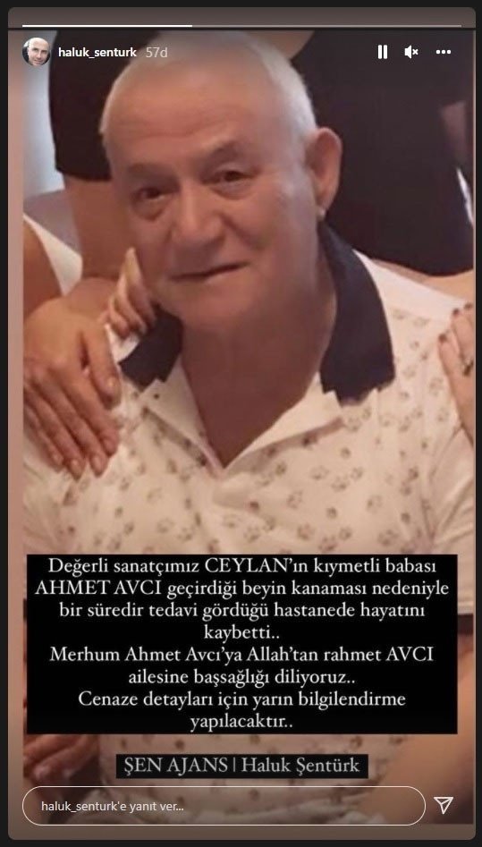 Türkücü Ceylan acısını sosyal medya hesabından paylaştı