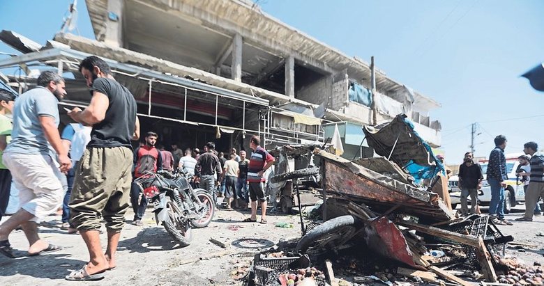 El Bab’da pazaryerine füzeli saldırı