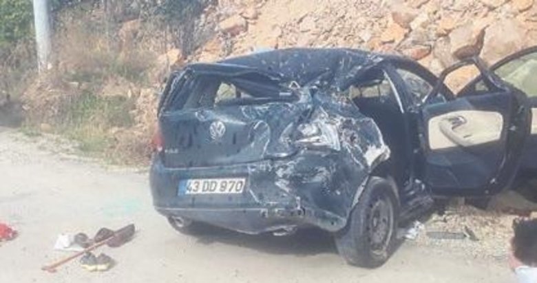 Otomobil moloz yığınına çarptı: 1 ölü, 5 yaralı