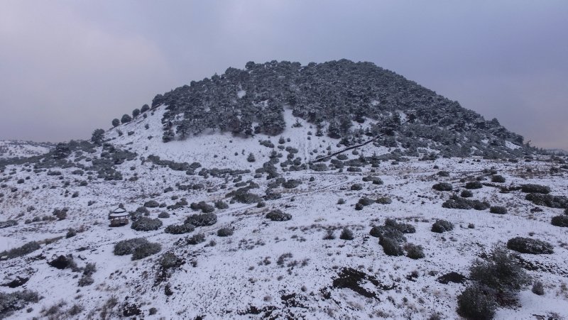 Kula-Salihli Volkanik Jeoparkı, kar sonrası beyaza büründü