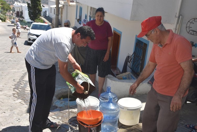 Bodrum’da günlerdir sular akmıyor! Vatandaş çileden çıktı