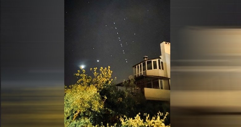 Ayvalık’ta Elon Musk’ın Starlink uydularının geçişi net olarak izlendi