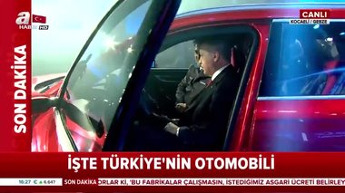 Başkan Erdoğan yerli otomobilin sürücü koltuğunda! İşte o anlar #Yerlioto