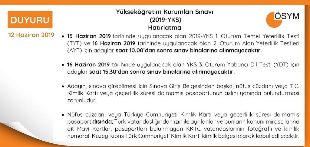 yks sinav giris belgesi nasil