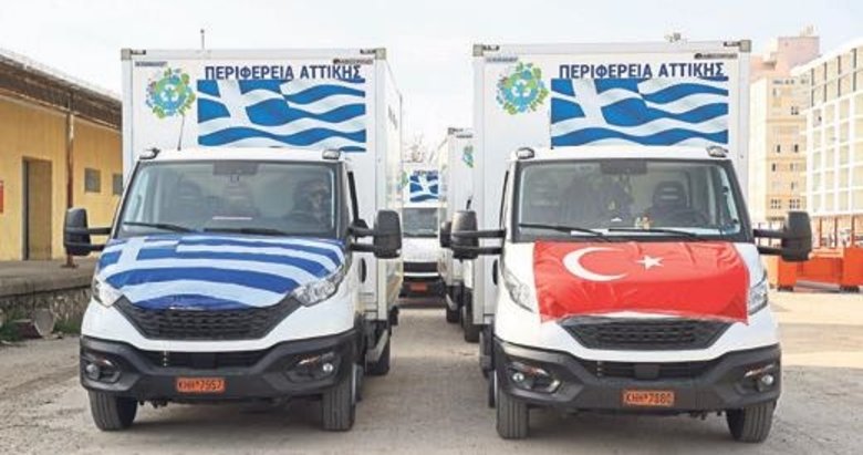 Yunanistan’ın gönderdiği yardımlar Edirne’ye ulaştı