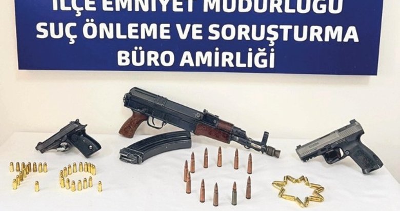 Uzun namlulu silah ve mühimmat ile yakalandı