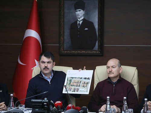 İçişleri Bakanı Süleyman Soylu, Sağlık Bakanı Fahrettin Koca ve Çevre ve Şehircilik Bakanı Murat Kurum’dan Elazığ depremi açıklaması