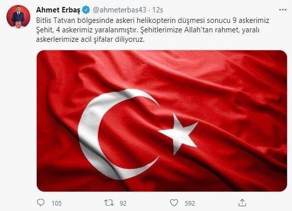 MHP’li Kütahya Milletvekili Ahmet Erbaş’ın habersizce yaptığı paylaşım yürekleri burktu