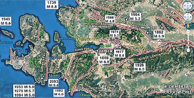İzmir ve çevresinde yıkıcı deprem üretecek fay yok