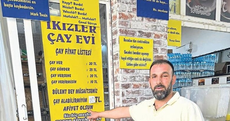 Ucuza çay içmenin şartı kibarca sipariş vermek