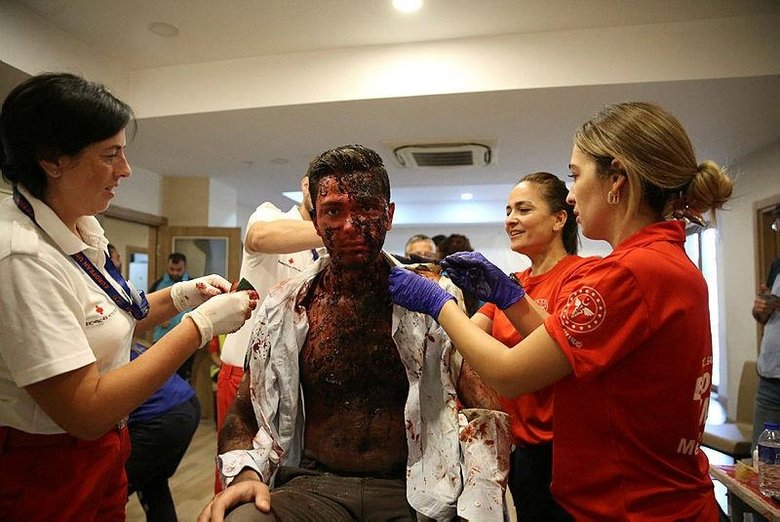 Çanakkale’deki tatbikatta dikkat çeken görüntü