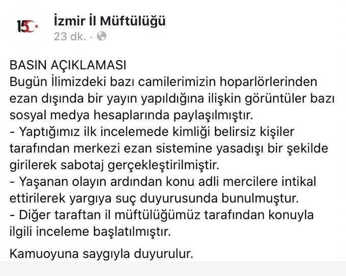 İzmir’de minarelerden Çav Bella dinletildi! CHP’li isim destek verdi