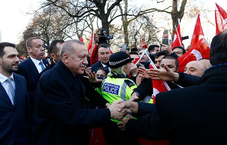 Başkan Recep Tayyip Erdoğan’a Londra’da sevgi seli