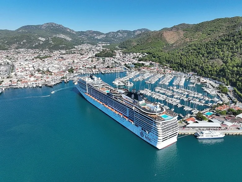 MSC Divina Marmaris’te! 3 bin 843 turist getirdi