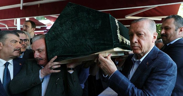 7’nci güzel adama son görev! Başkan Erdoğan tabutuna omuz verdi